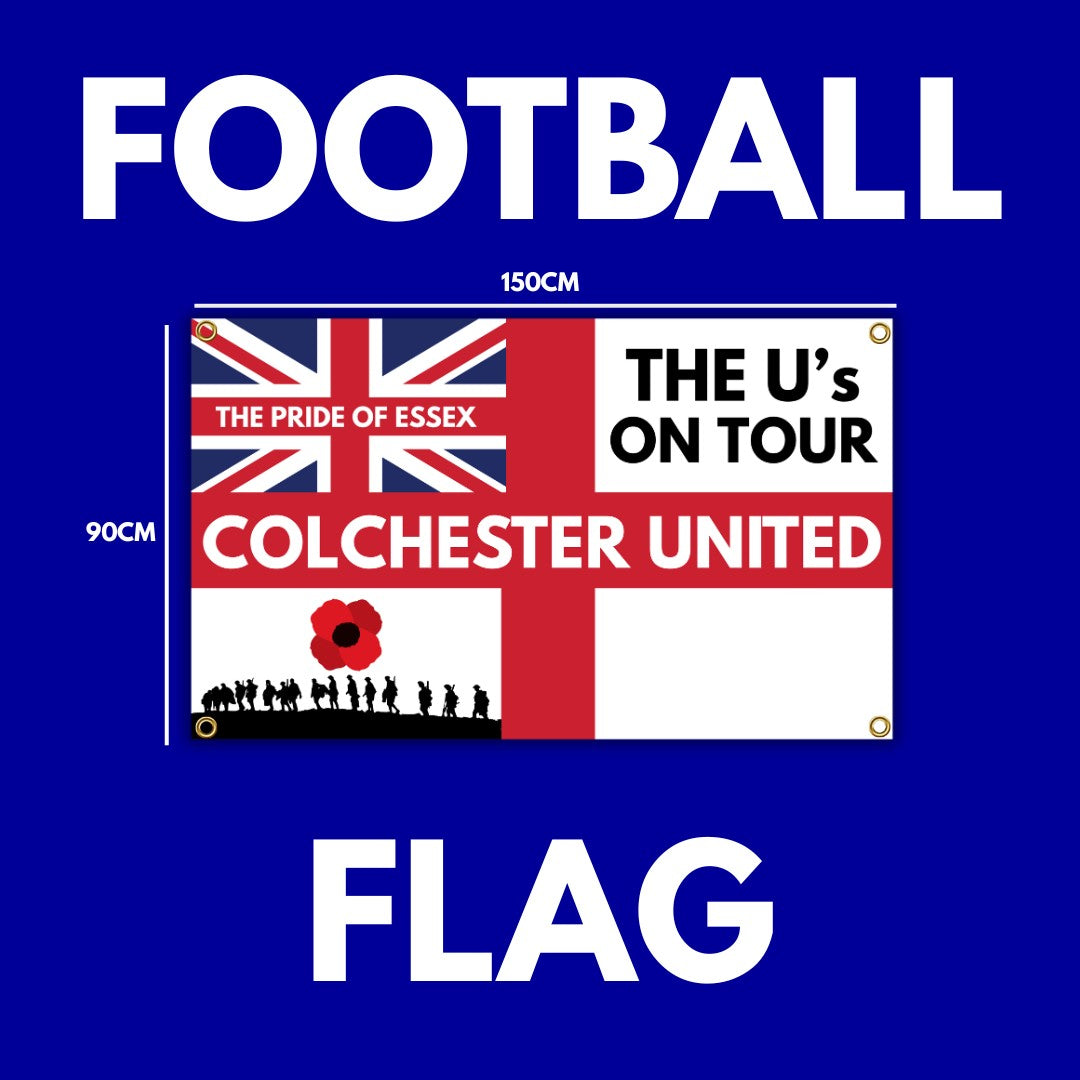 Colchester Football Flag - 150CM/90CM - Home & Away Game Ready