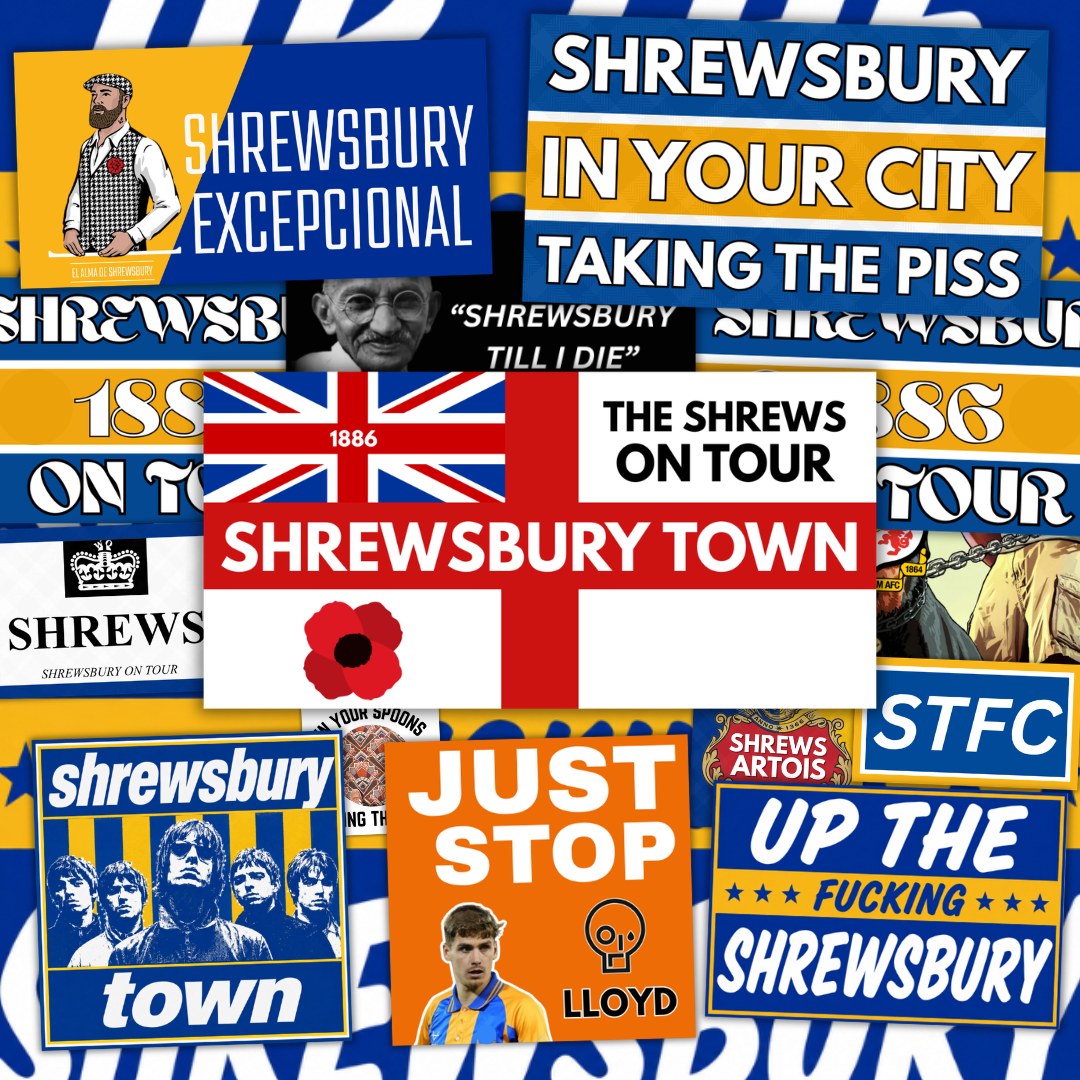 Shrewsbury Inspired FAN Football ULTRA Stickers X50