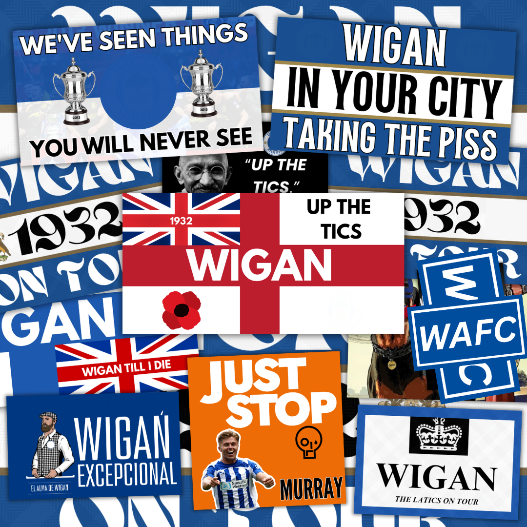 Wigan Inspired FAN Football ULTRA Stickers X50