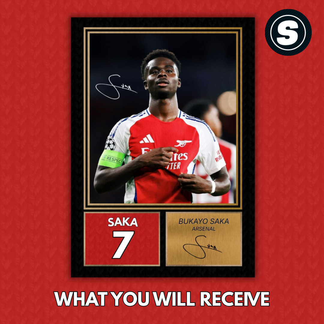 Bukayo Saka Arsenal Printed Autograph Picture