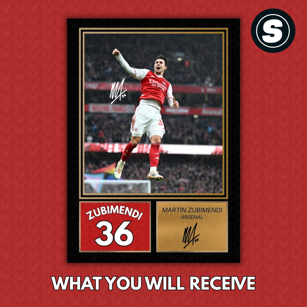 Martin Zubimendi Arsenal Printed Autograph Picture