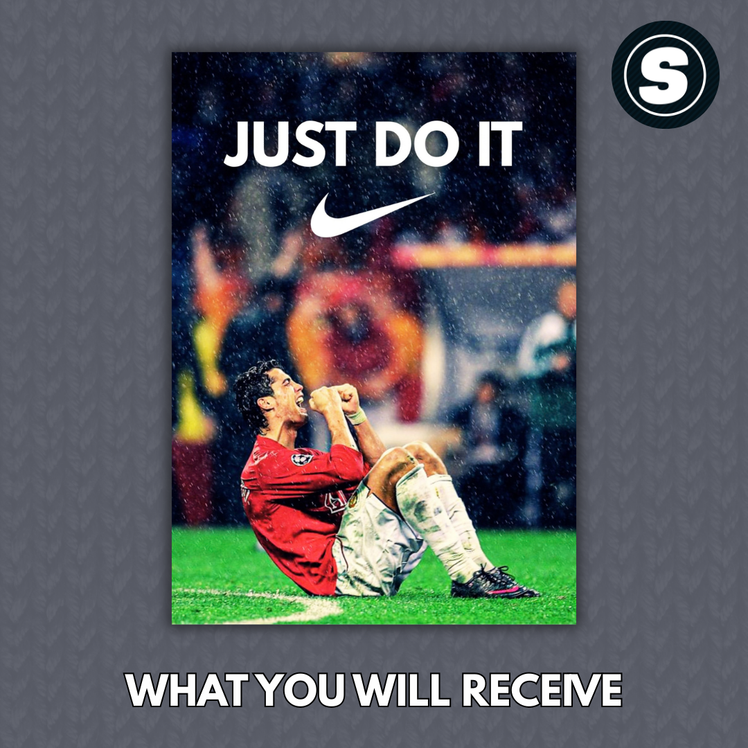 Cristiano Ronaldo Manchester United Nike Poster Inspired Printed Picture