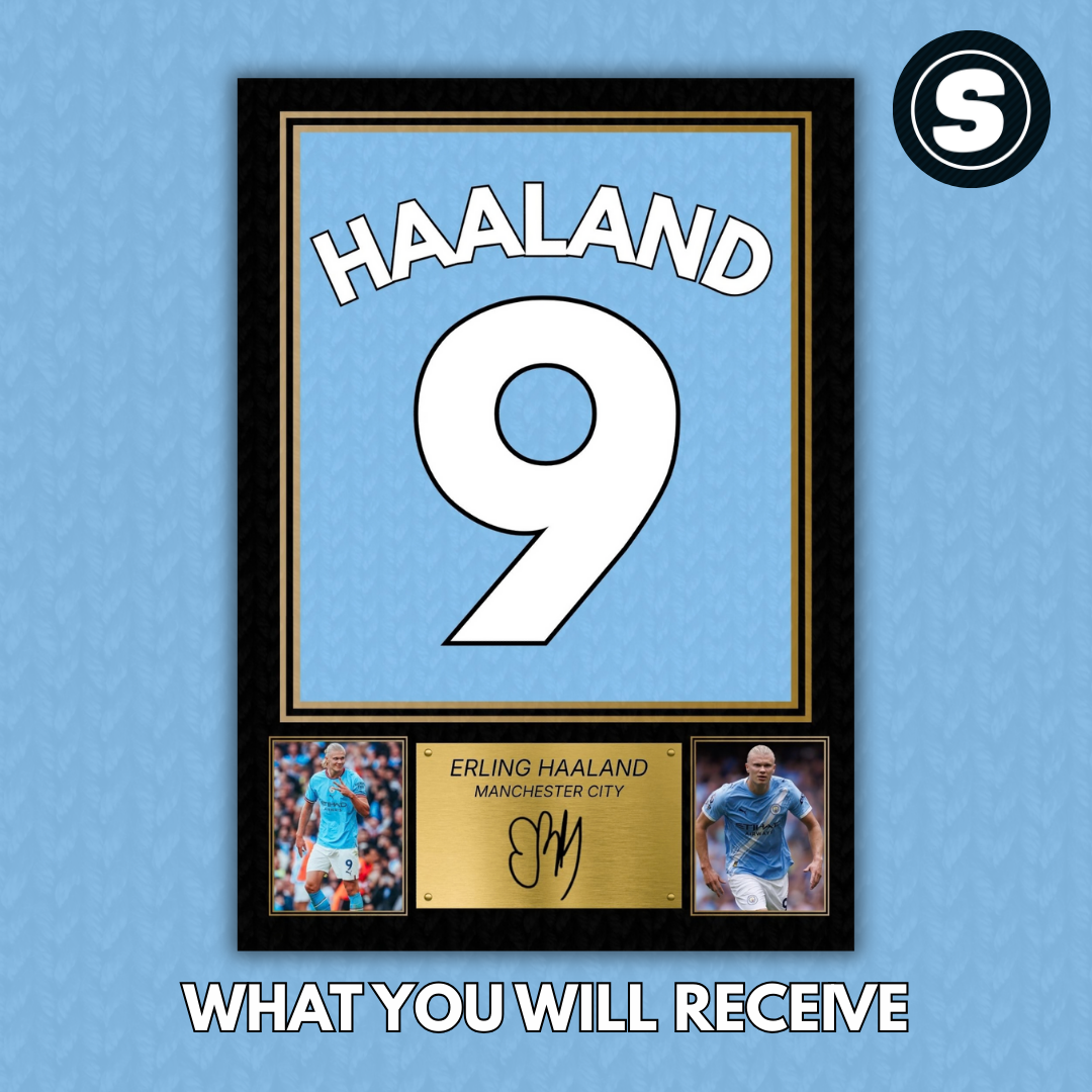 Erling Haaland Man City Printed Autograph Picture