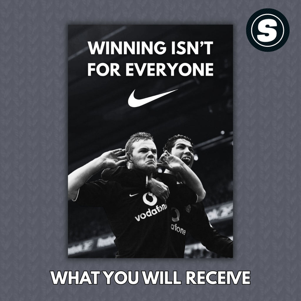Wayne Rooney Manchester United Nike Poster Inspired Printed Picture