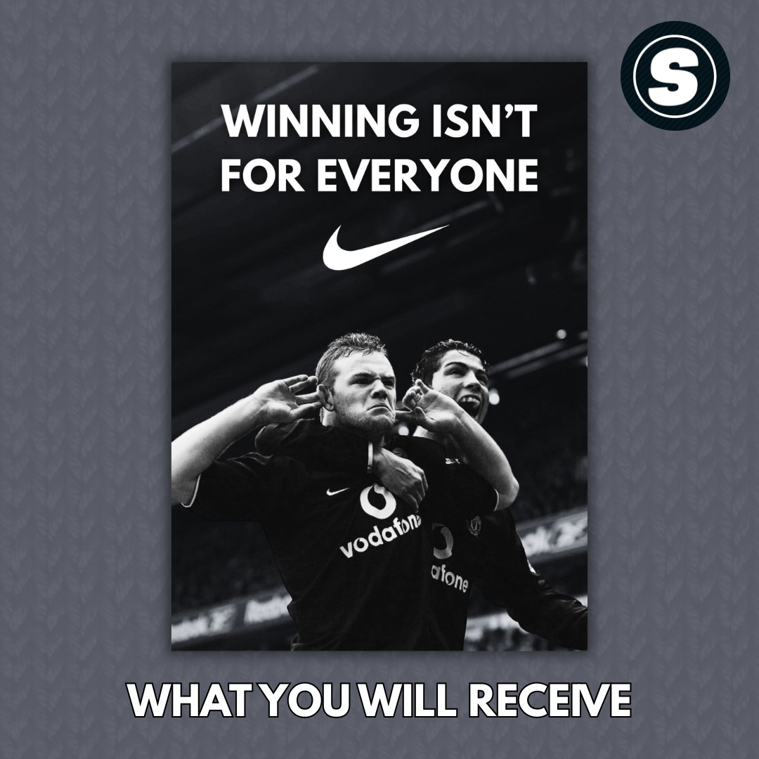 Wayne Rooney Manchester United Nike Poster Inspired Printed Picture