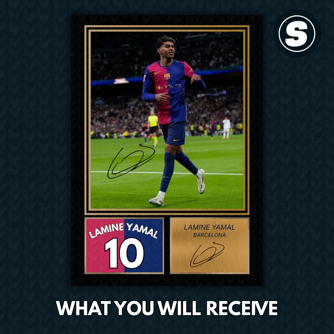 Lamine Yamal FC Barcelona Printed Autograph Picture