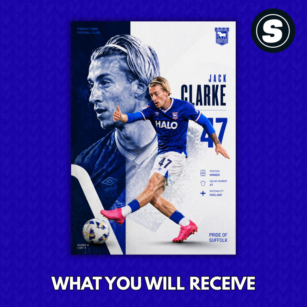 Jack Clarke Ipswich Town Printed Poster