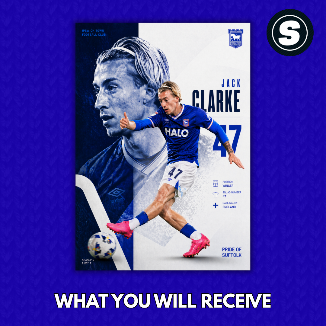 Jack Clarke Ipswich Town Printed Poster