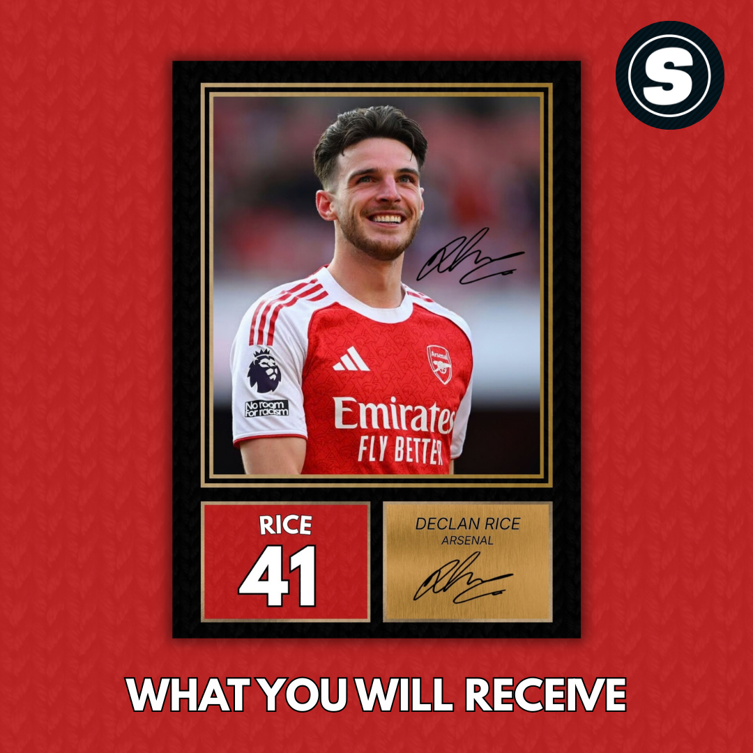Declan Rice Arsenal Printed Autograph Picture