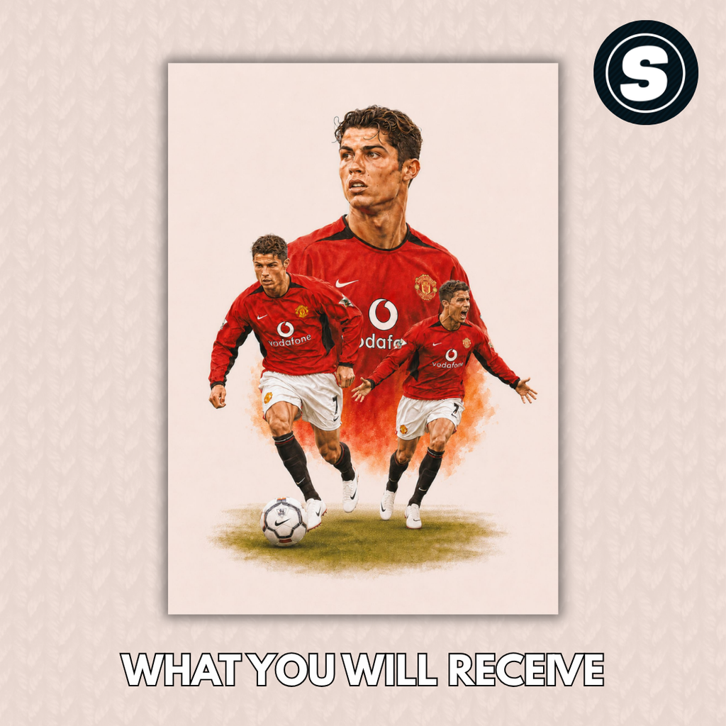 Cristiano Ronaldo Manchester United Poster Inspired Printed Picture