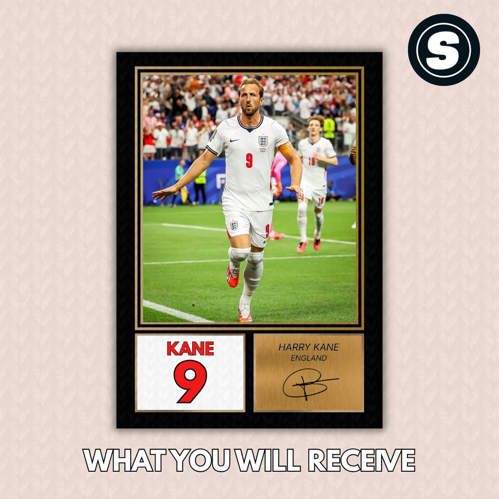 Harry Kane England Printed Autograph Picture