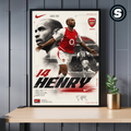 Arsenal 2000's Henry Nike Poster Inspired Printed Picture