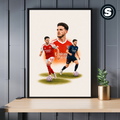 Declan Rice Arsenal Inspired Printed Picture