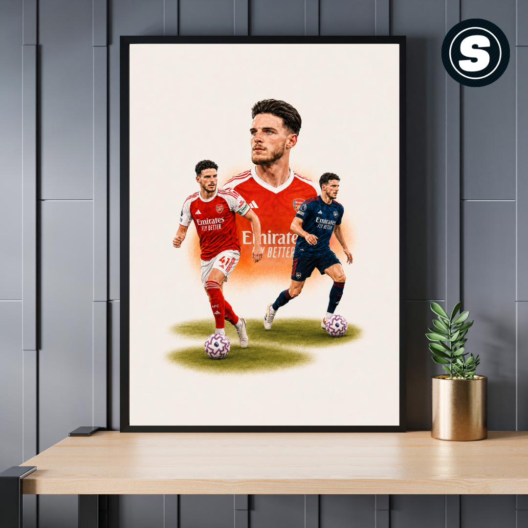 Declan Rice Arsenal Inspired Printed Picture