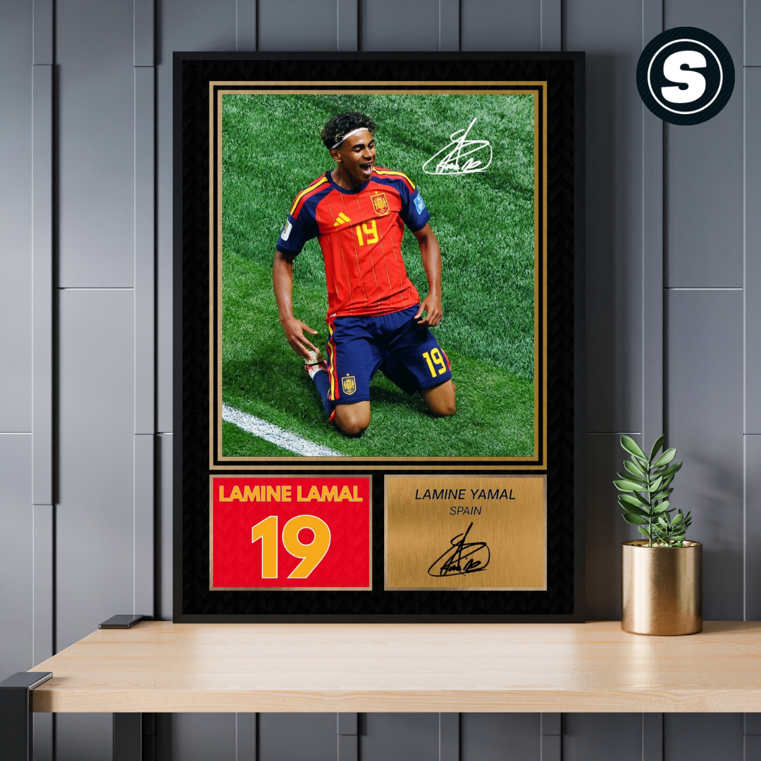 Lamine Yamal Spain Printed Autograph Picture