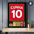 Manchester United Matheus Cunha Printed Autograph Picture