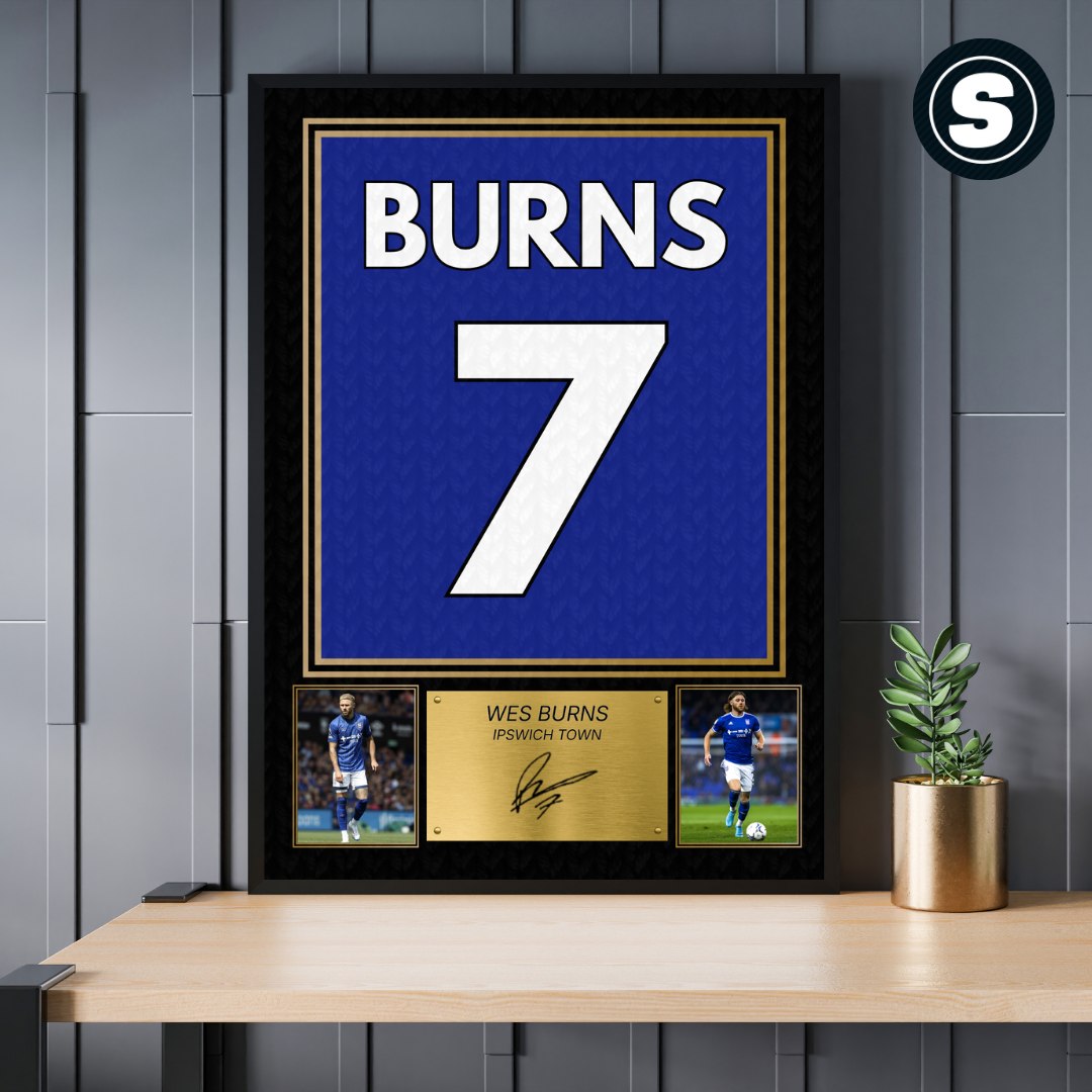 Ipswich Wes Burns Printed Autograph Picture