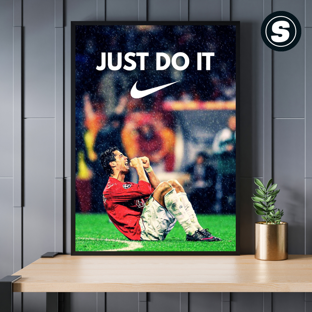 Cristiano Ronaldo Manchester United Nike Poster Inspired Printed Picture