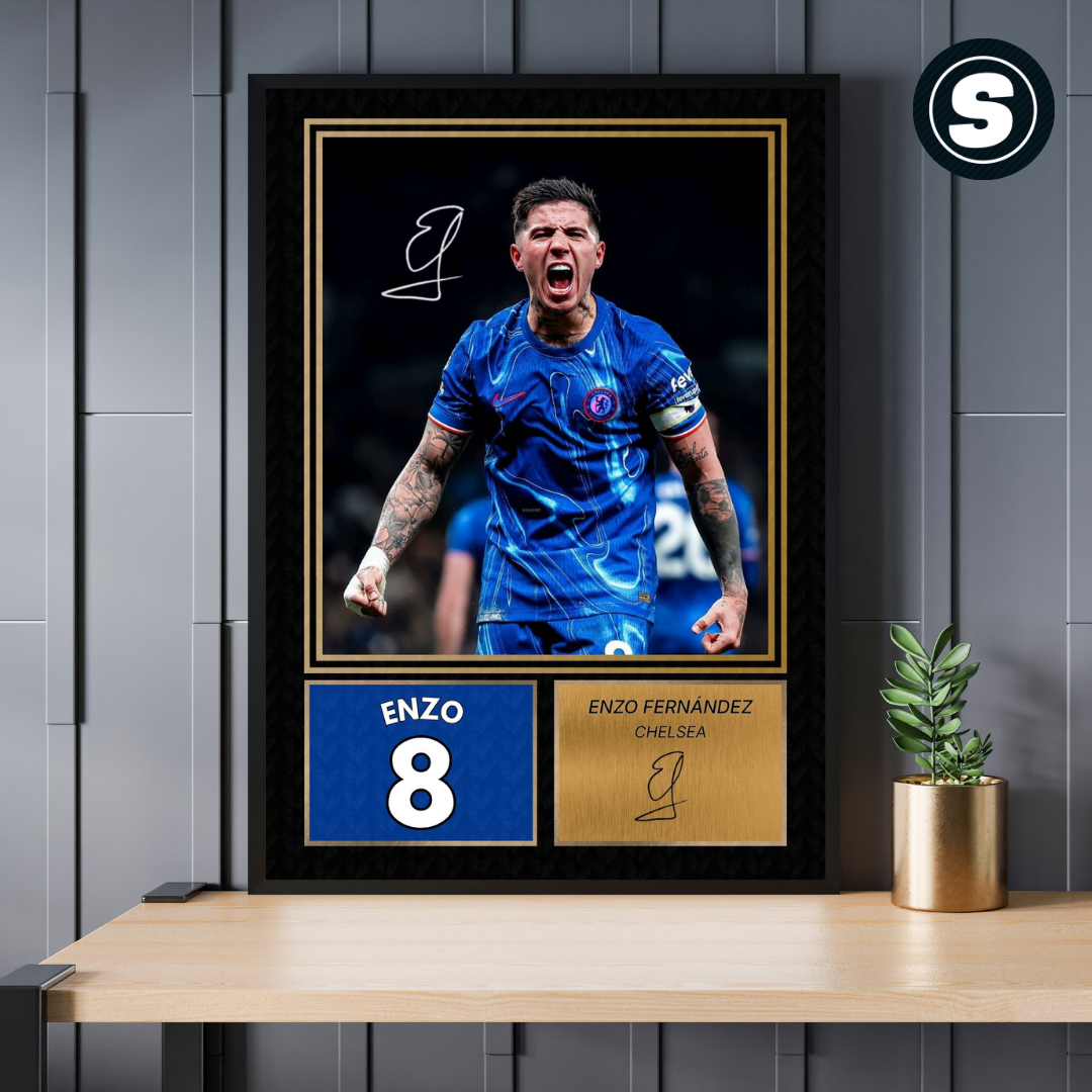 Enzo Fernández Chelsea Printed Autograph Picture