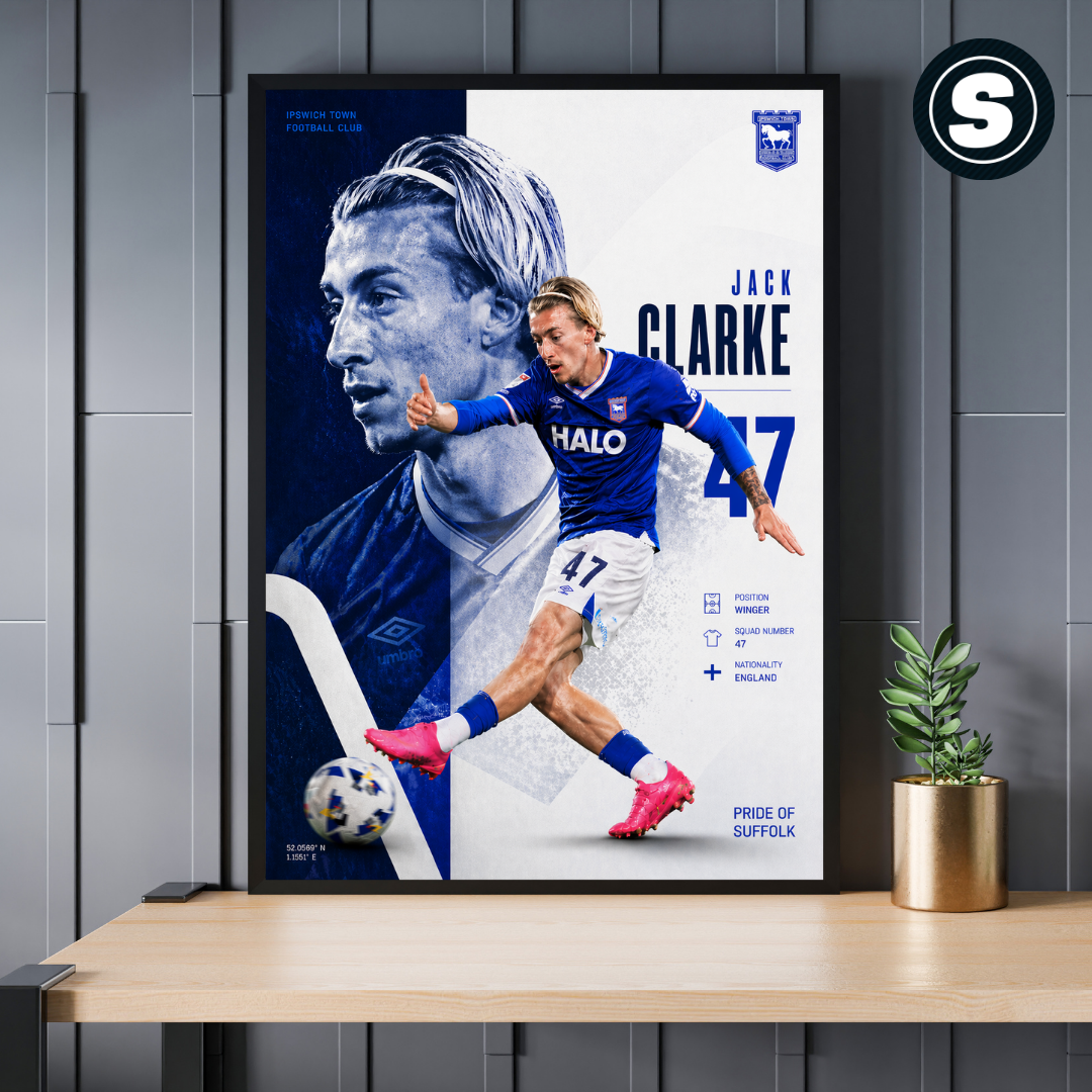 Jack Clarke Ipswich Town Printed Poster