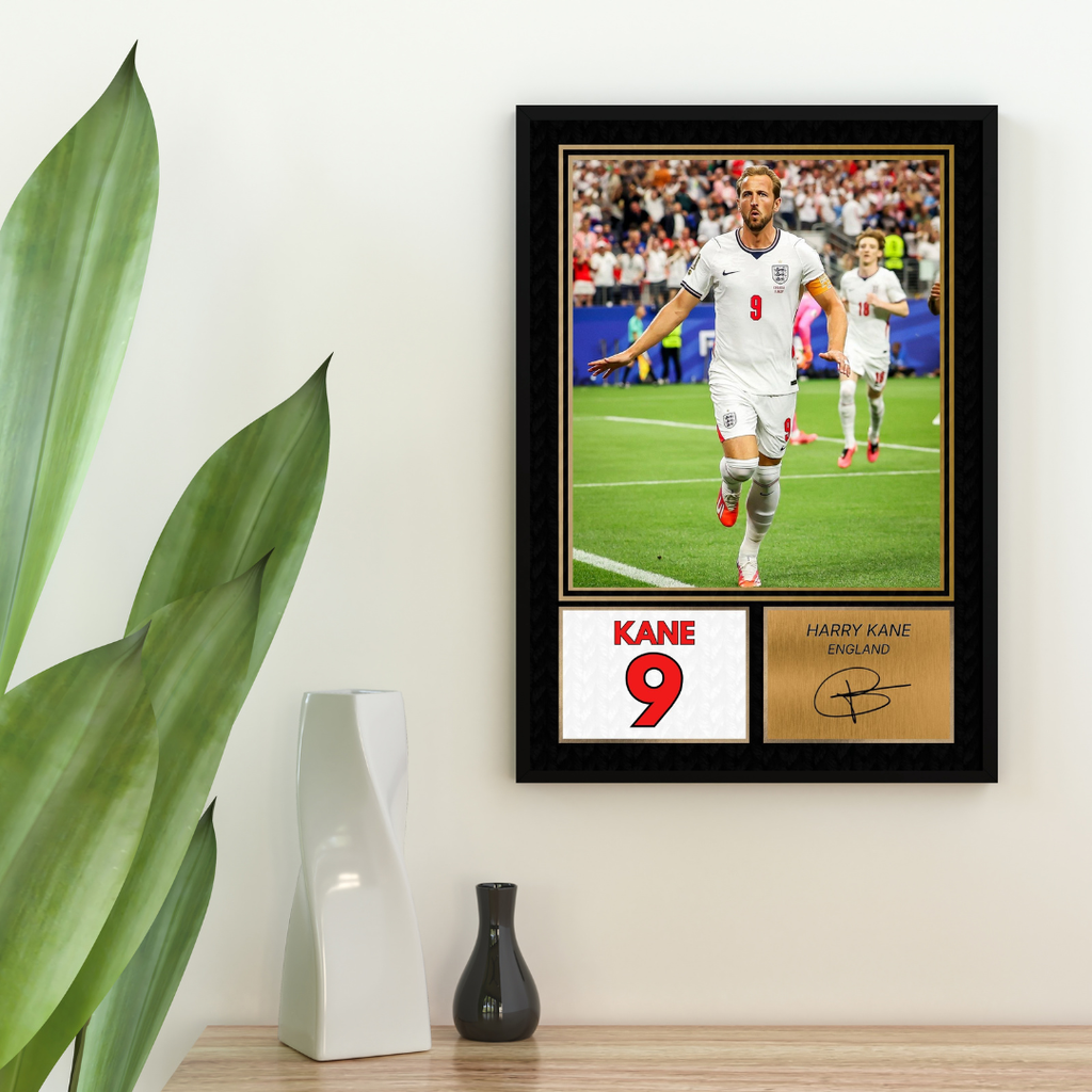 Harry Kane England Printed Autograph Picture