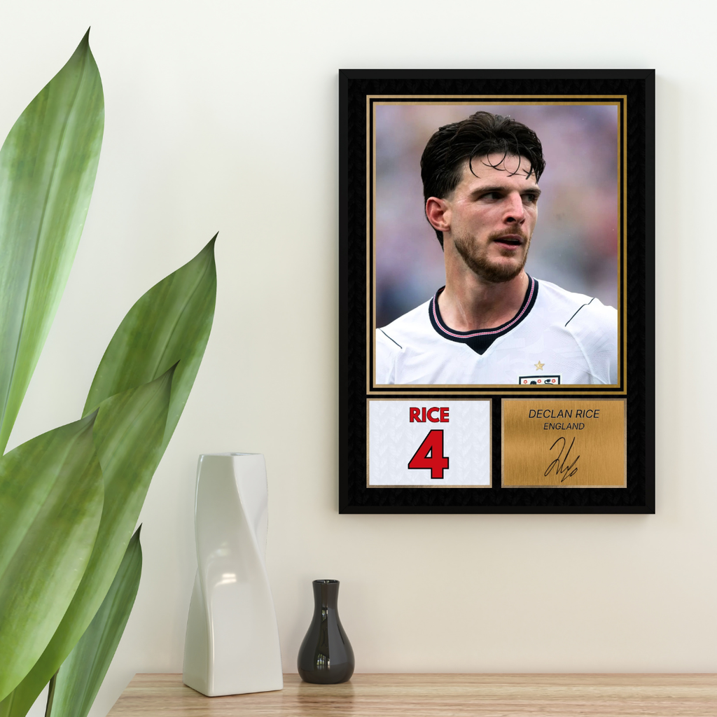 Declan Rice England Printed Autograph Picture