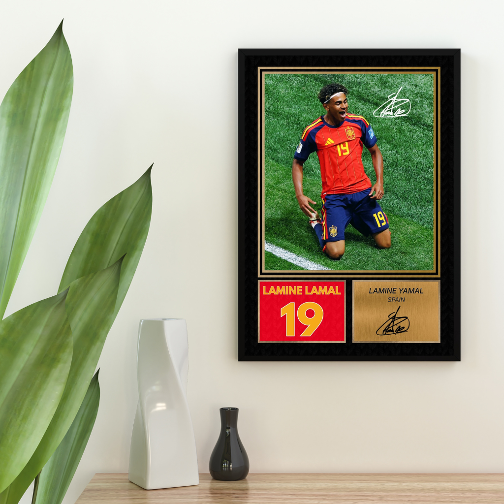 Lamine Yamal Spain Printed Autograph Picture