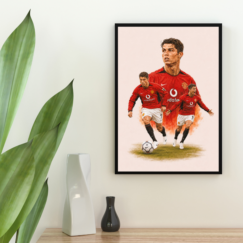Cristiano Ronaldo Manchester United Poster Inspired Printed Picture