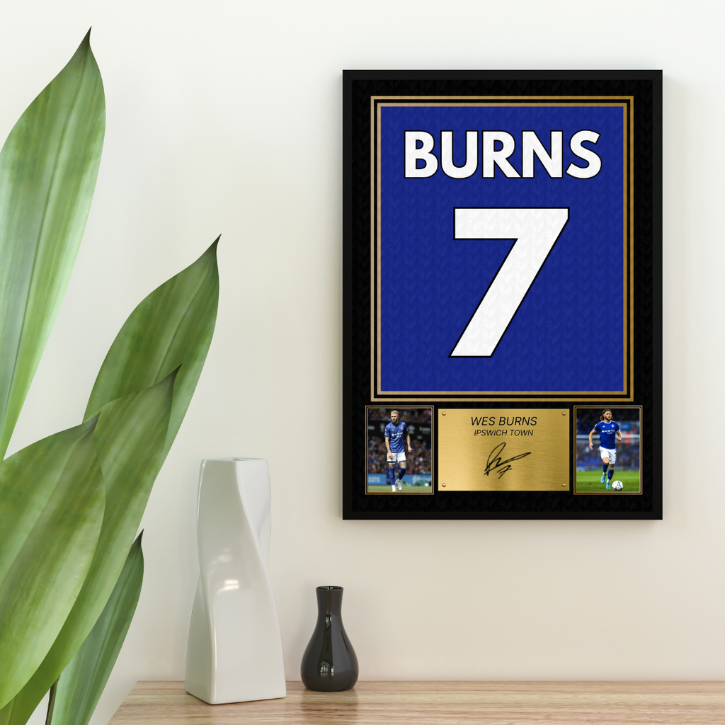 Ipswich Wes Burns Printed Autograph Picture