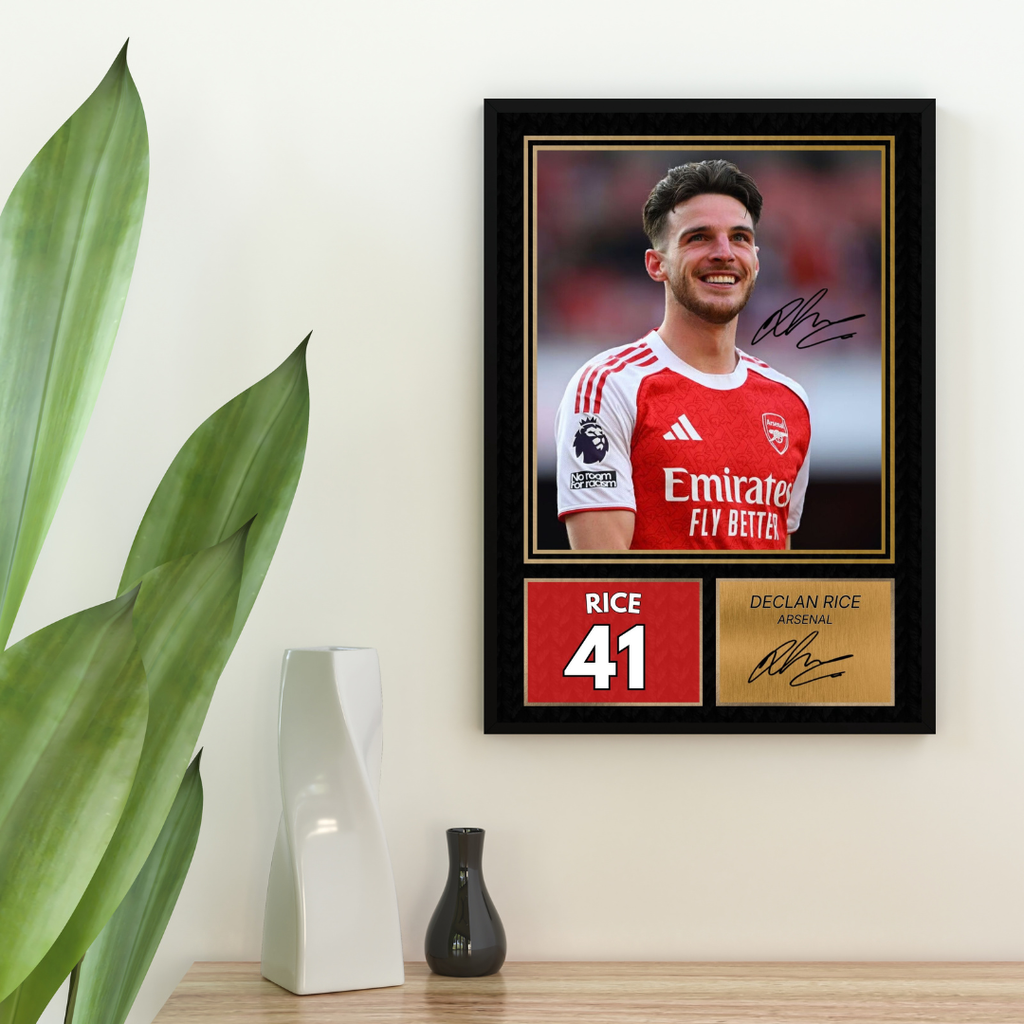 Declan Rice Arsenal Printed Autograph Picture