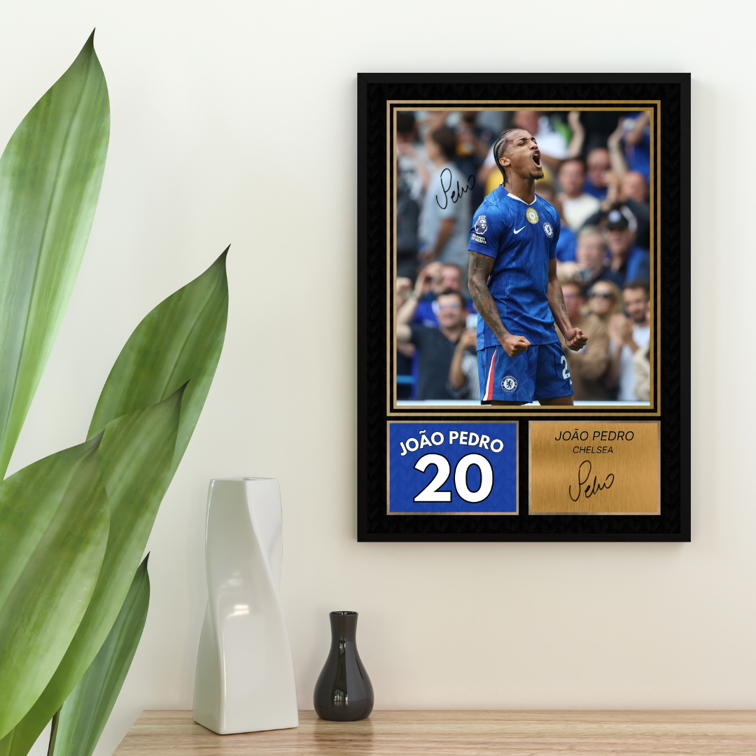 Joao Pedro Chelsea Printed Autograph Picture