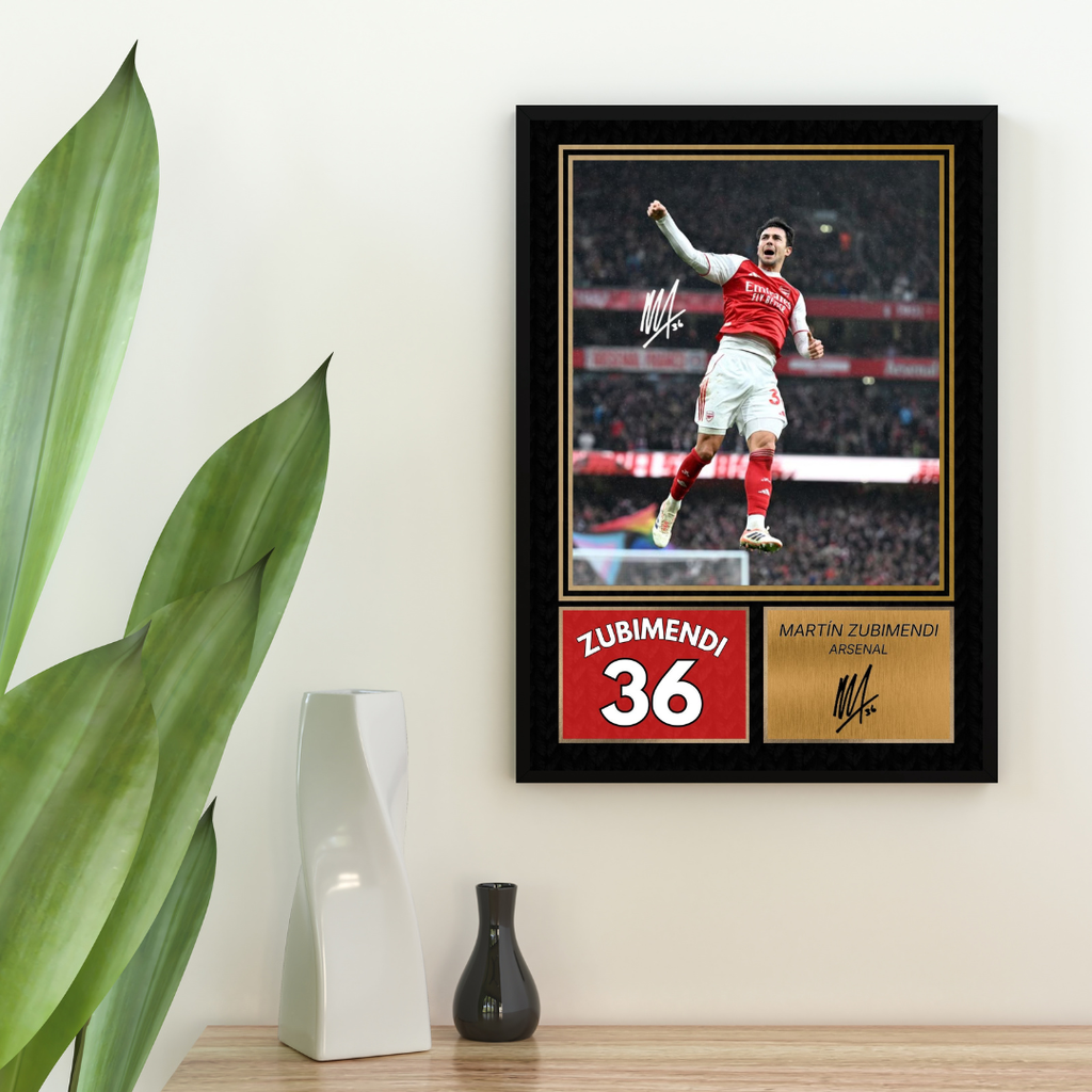 Martin Zubimendi Arsenal Printed Autograph Picture
