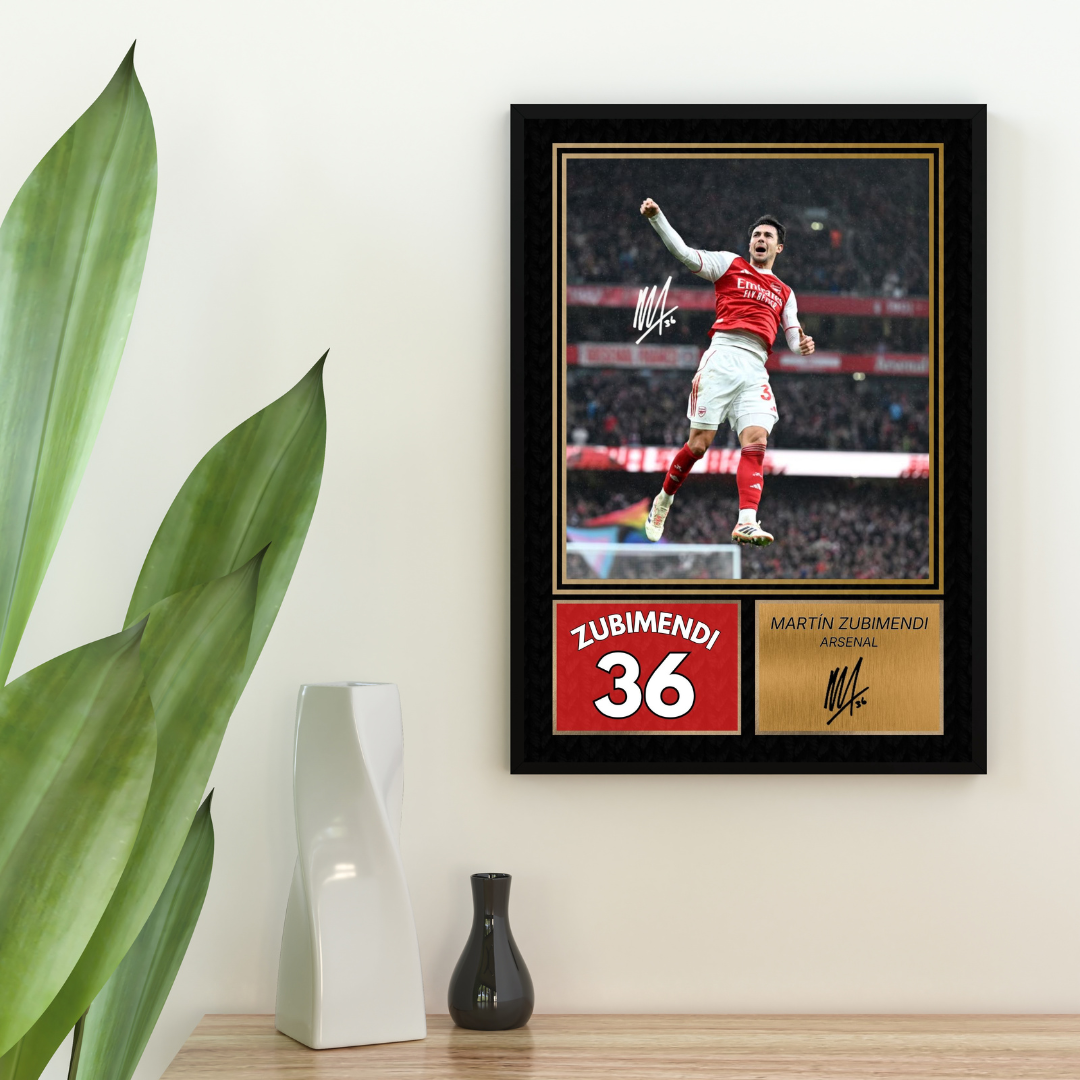 Martin Zubimendi Arsenal Printed Autograph Picture