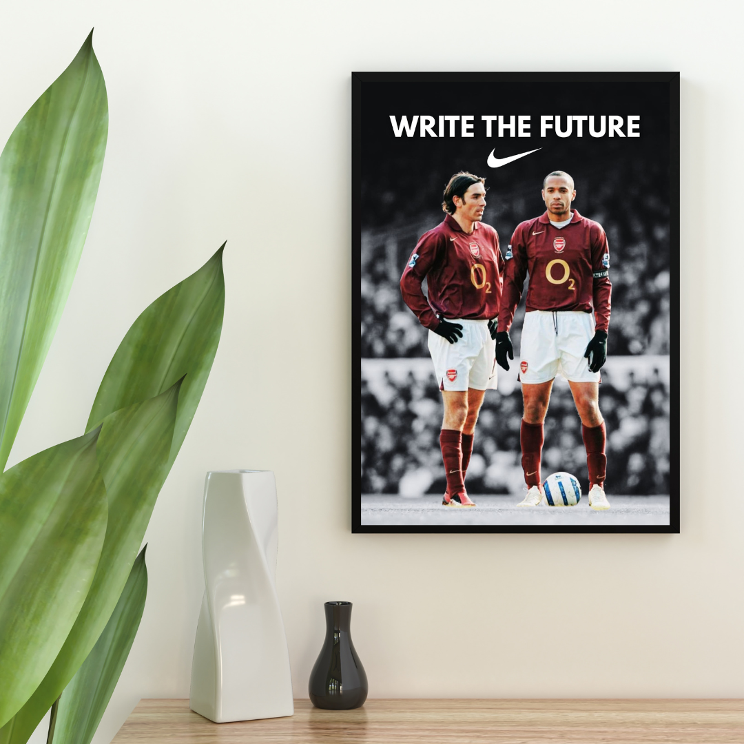Thierry Henry & Robert Pires Arsenal Nike Poster Inspired Printed Picture
