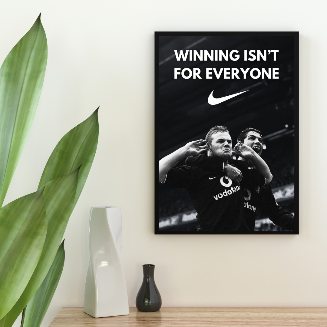 Wayne Rooney Manchester United Nike Poster Inspired Printed Picture