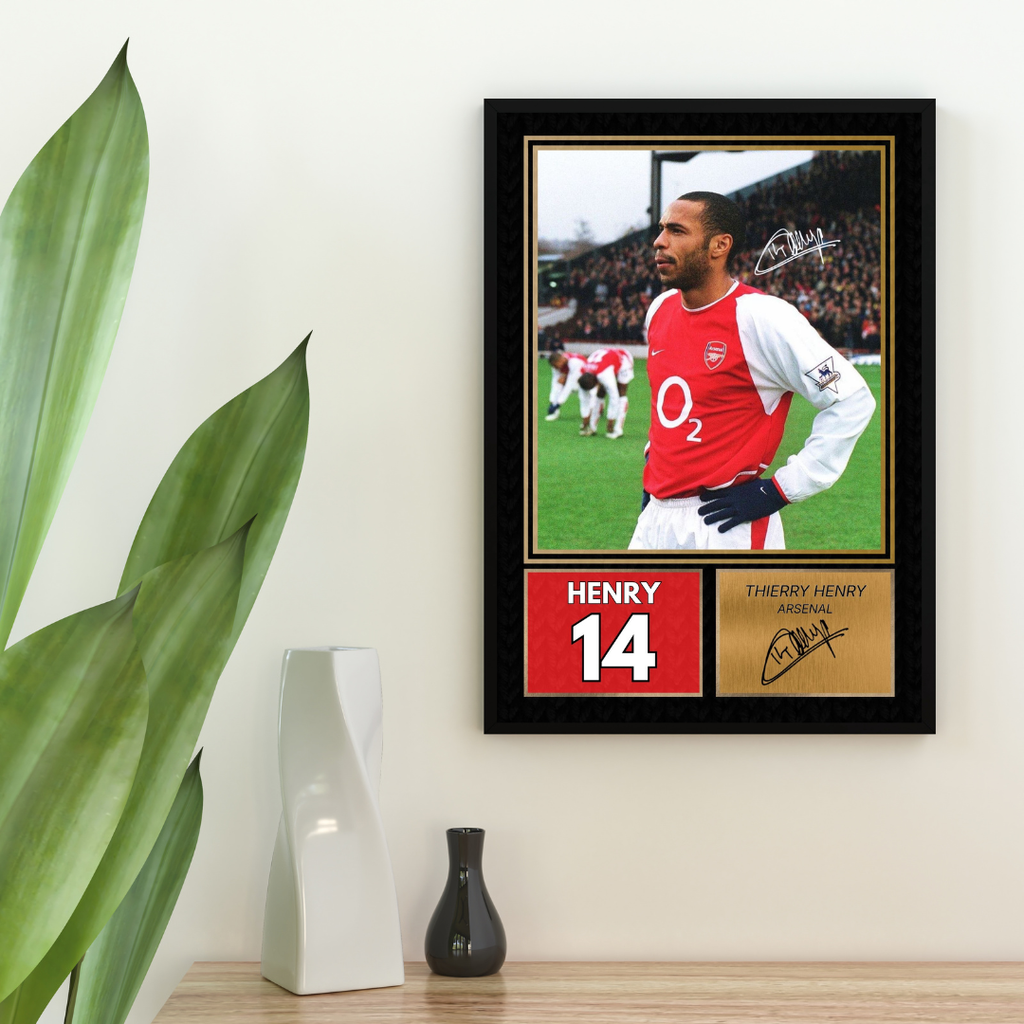 Thierry Henry Arsenal Printed Autograph Picture