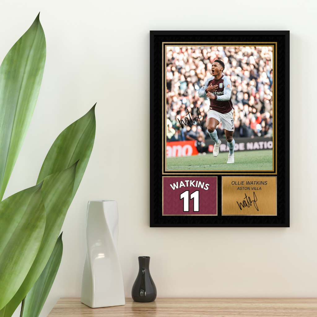 Ollie Watkins Aston Villa Printed Autograph Picture