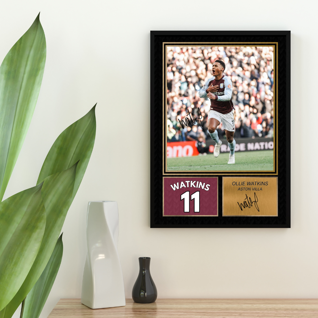 Ollie Watkins Aston Villa Printed Autograph Picture