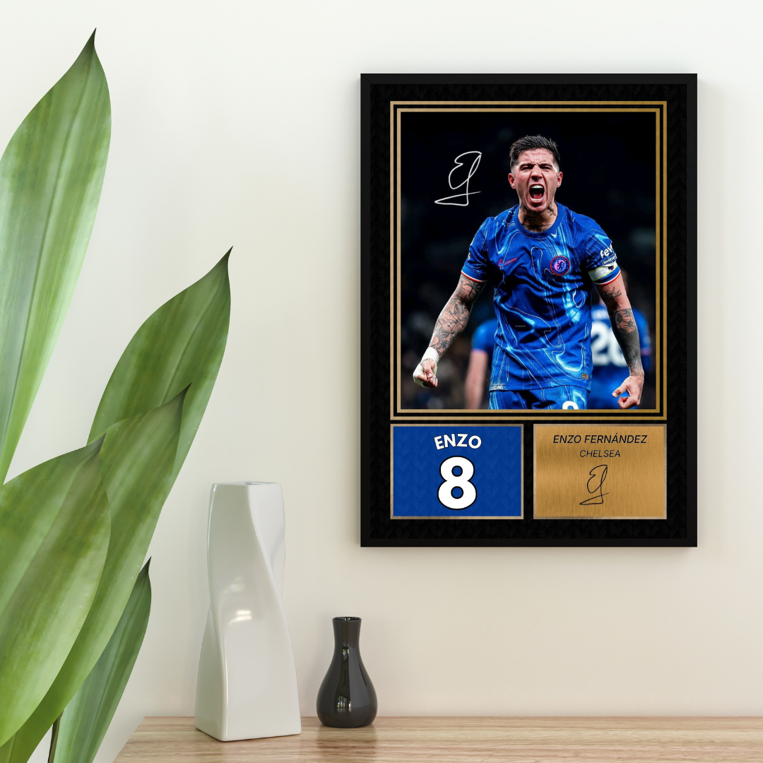 Enzo Fernández Chelsea Printed Autograph Picture
