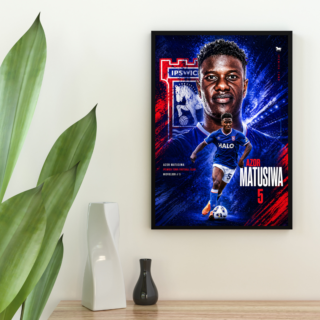 Azor Matusiwa Ipswich Town Printed Poster