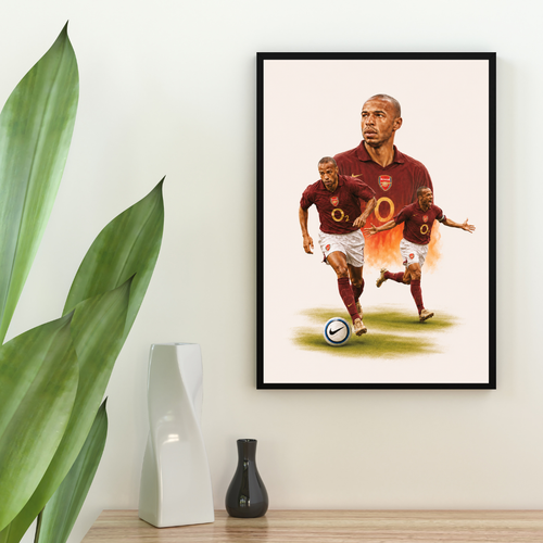 Arsenal 2000's Henry Inspired Printed Picture