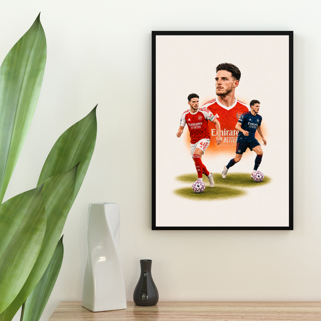 Declan Rice Arsenal Inspired Printed Picture