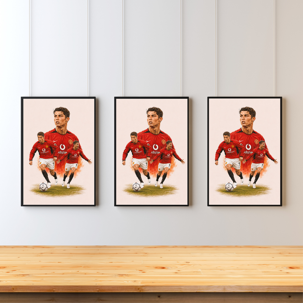 Cristiano Ronaldo Manchester United Poster Inspired Printed Picture