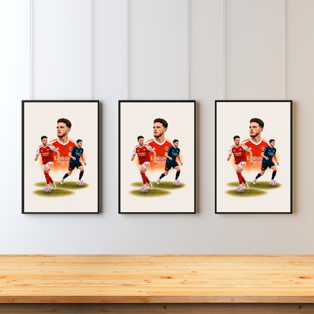 Declan Rice Arsenal Inspired Printed Picture