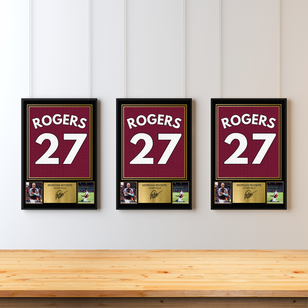 Aston Villa Morgan Rogers Printed Autograph Picture
