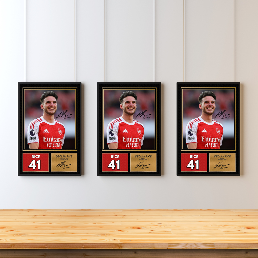 Declan Rice Arsenal Printed Autograph Picture