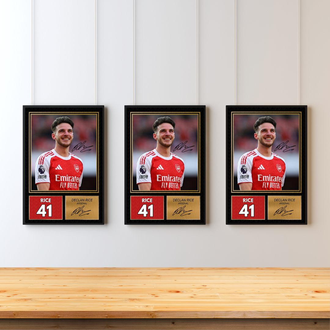 Declan Rice Arsenal Printed Autograph Picture