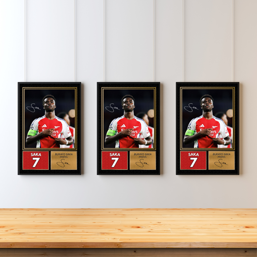 Bukayo Saka Arsenal Printed Autograph Picture