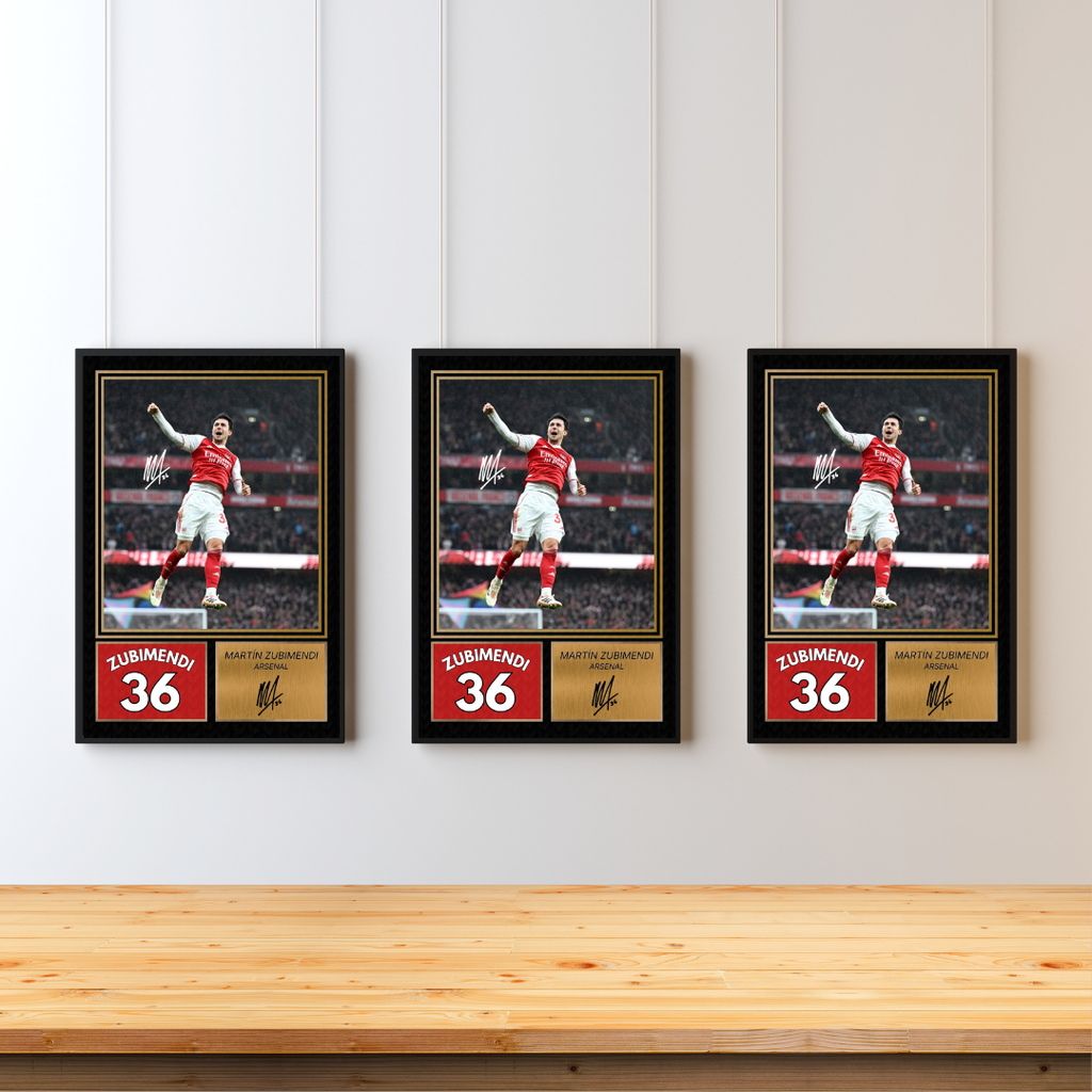 Martin Zubimendi Arsenal Printed Autograph Picture