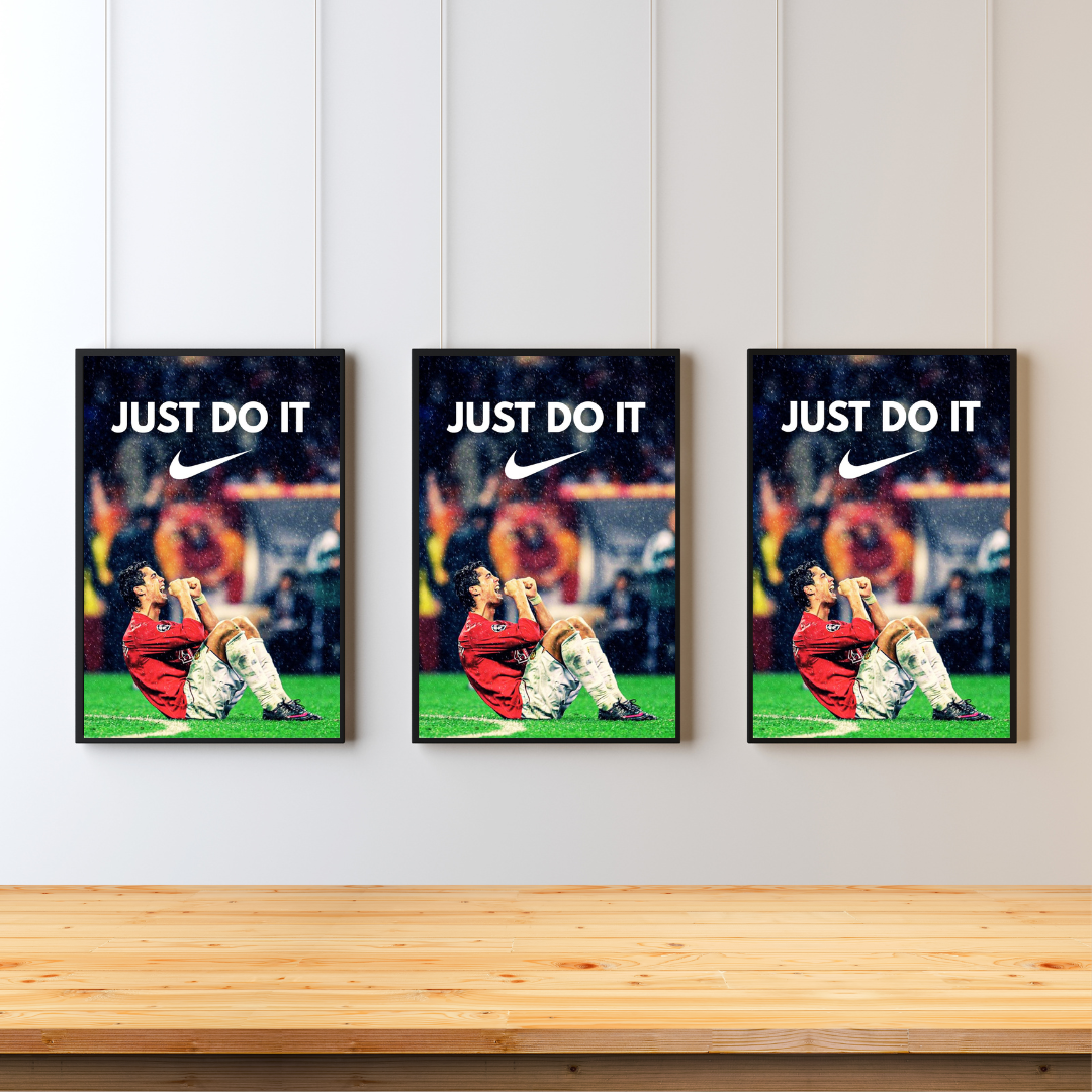 Cristiano Ronaldo Manchester United Nike Poster Inspired Printed Picture